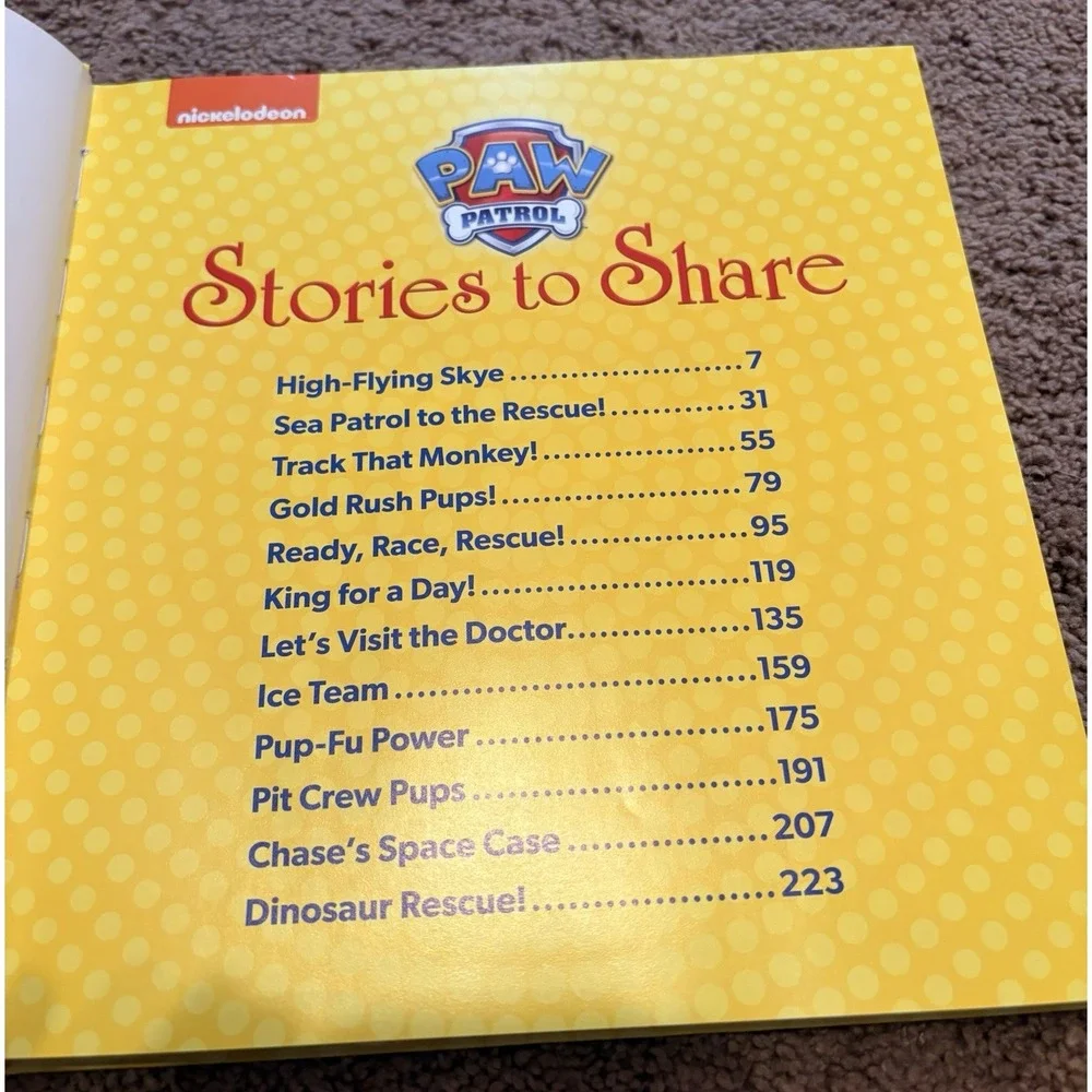 Nickelodeon Paw Patrol Stories to Share 12 Stories Hardcover Illustrated New
